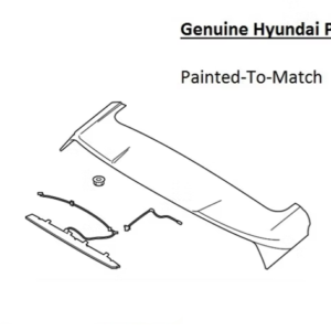 Painted 2019-2022 Hyundai Veloster N Rear Spoiler | Genuine OEM