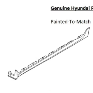 Painted 2019-2022 Hyundai Veloster N Side Skirt Rocker Molding | Genuine OEM