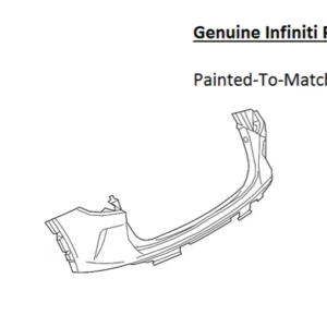 Painted 2019-2022 Infiniti QX50 Rear Bumper Cover | Genuine OEM