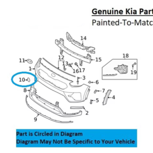 Painted 2019-2022 Kia Niro EV Front Tow Hook Cover | Genuine OEM