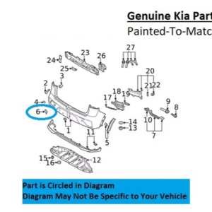 Painted 2019-2022 Kia Niro EV Rear Tow Hook Cover | Genuine OEM