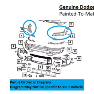 Painted 2019-2024 Dodge Ram 1500 Front Filler Panel | Genuine OEM