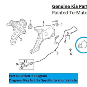 Painted 2019-2024 Kia Forte Fuel Door | Genuine OEM