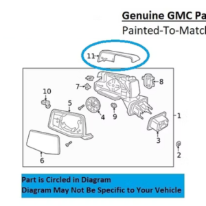 Painted 2019-2026 GMC Sierra 1500 Side Mirror Cover | Genuine OEM
