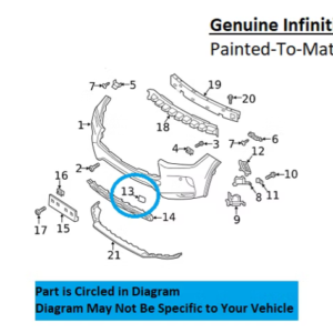 Painted 2019-2026 Infiniti QX50 Front Tow Hook Cover | Genuine OEM