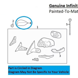 Painted 2019-2026 Infiniti QX50 Side Mirror Cover | Genuine OEM