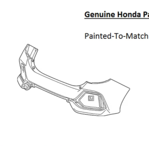Painted 2020-2021 Honda Civic Hatchback Rear Bumper Cover | Genuine OEM