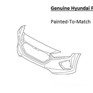Painted 2020-2022 Hyundai Ioniq Front Bumper | Genuine OEM