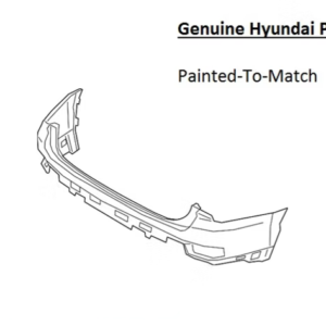 Painted 2020-2022 Hyundai Palisade Upper Rear Bumper | Genuine OEM