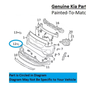 Painted 2020-2022 Kia Niro Front Tow Hook Cover | Genuine OEM