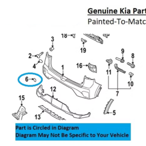 Painted 2020-2022 Kia Niro Rear Tow Hook Cover | Genuine OEM