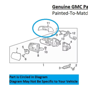 Painted 2020-2023 GMC Acadia Side Mirror Cover | Genuine OEM