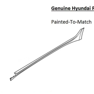 Painted 2020-2023 Hyundai Sonata Upper Side Skirt Rocker Molding | Genuine OEM