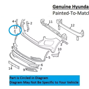 Painted 2020-2026 Hyundai Venue Front Tow Hook Cover | Genuine OEM