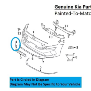 Painted 2020 Kia Cadenza Front Tow Hook Cover | Genuine OEM