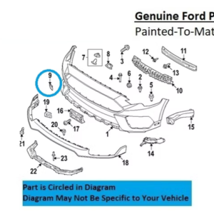 Painted 2021-2023 Ford Mustang Front Tow Hook Cover | Genuine OEM
