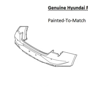 Painted 2021-2023 Hyundai Elantra Rear Bumper Cover | Genuine OEM