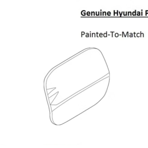 Painted 2021-2023 Hyundai Santa Fe Fuel Door | Genuine OEM