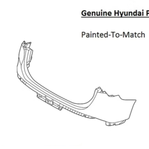 Painted 2021-2023 Hyundai Santa Fe Upper Rear Bumper | Genuine OEM