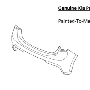 Painted 2021-2023 Kia Rio Rear Bumper | Genuine OEM
