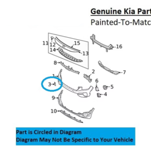 Painted 2021-2023 Kia Seltos Front Tow Hook Cover | Genuine OEM