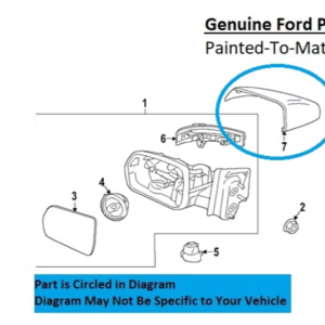 Painted 2021-2024 Ford Edge Side Mirror Cover | Genuine OEM