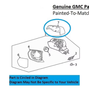 Painted 2021-2024 GMC Yukon Side Mirror Cover | Genuine OEM