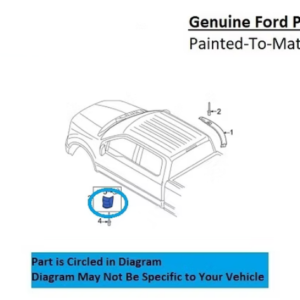 Painted 2023-2024 Ford F-250 F250 F-350 Rear Lower Cab Molding | Genuine OEM