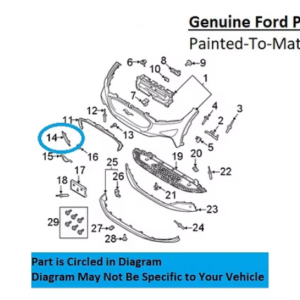 Painted 2021-2026 Ford Mach-E MachE Front Tow Hook Cover | Genuine OEM