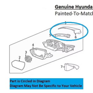 Painted 2021-2026 Hyundai Elantra Side Mirror Cover | Genuine OEM