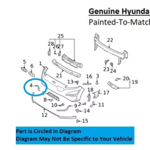 Painted 2022-2023 Hyundai Kona EV Front Tow Hook Cover | Genuine OEM