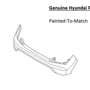 Painted 2022-2023 Hyundai Kona EV Rear Bumper | Genuine OEM