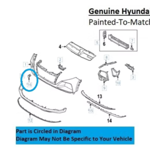 Painted 2022-2024 Hyundai Tucson Front Tow Hook Cover | Genuine OEM