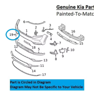 Painted 2022-2024 Kia Carnival Front Tow Hook Cover | Genuine OEM