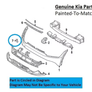 Painted 2022-2024 Kia EV6 Front Tow Hook Cover | Genuine OEM