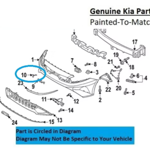 Painted 2022-2024 Kia Forte Front Tow Hook Cover | Genuine OEM