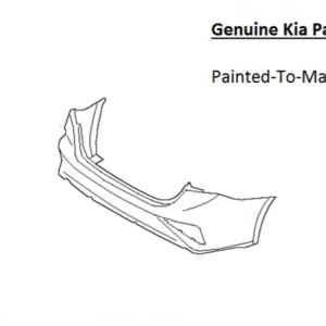 Painted 2022-2024 Kia Forte Rear Bumper | Genuine OEM