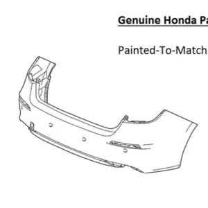 Painted 2022-2025 Honda Civic Rear Bumper | Genuine OEM