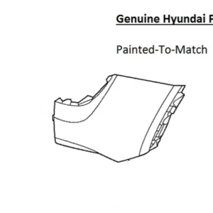 Painted 2022-2025 Hyundai Santa Cruz Rear Bumper Side Panel | Genuine OEM