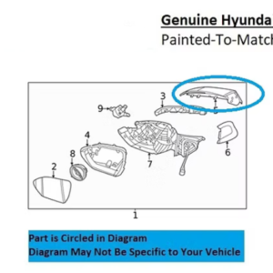 Painted 2022-2025 Hyundai Santa Cruz Side Mirror Cover | Genuine OEM