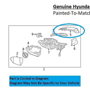 Painted 2022-2025 Hyundai Tucson Side Mirror Cover | Genuine OEM