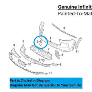Painted 2022-2025 Infiniti QX60 Front Tow Hook Cover | Genuine OEM