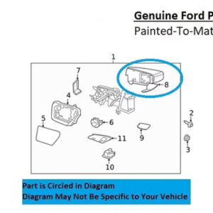 Painted 2022-2026 Ford F-150 F150 Lightning Side Mirror Cover | Genuine OEM