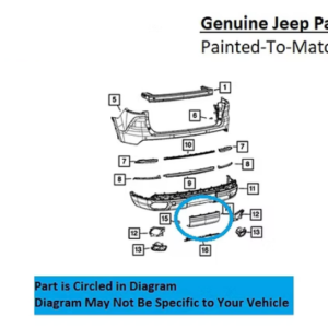 Painted 2022-2026 Jeep Grand Cherokee Rear Hitch Cover | Genuine OEM