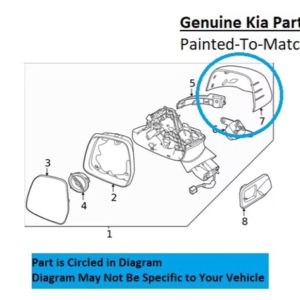 Painted 2022-2026 Kia Carnival Side Mirror Cover | Genuine OEM