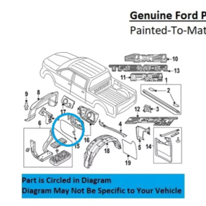 Painted 2023-2024 Ford F-250 F250 F-350 Fuel Door | Genuine OEM