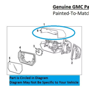 Painted 2023-2024 GMC Canyon Side Mirror Cover | Genuine OEM