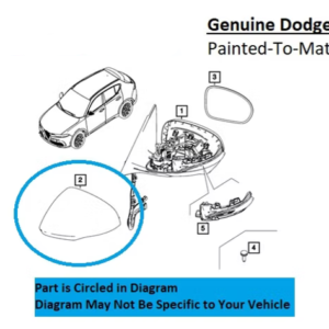 Painted 2023-2025 Dodge Hornet Side Mirror Cover | Genuine OEM