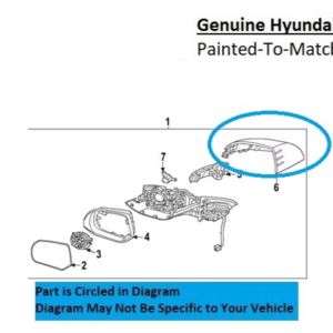 Painted 2023-2026 Hyundai Ioniq 6 Side Mirror Cover | Genuine OEM