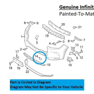 Painted 2023 Infiniti QX50 Sport Front Tow Hook Cover | Genuine OEM